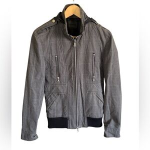 Richard Chai Men Glen Plaid Bomber Cashmere Trim Jacket GQ Spring 2009, 36, USA